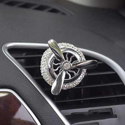 Perfume Fan Aromatherapy Clip With Diamond Car Outlet