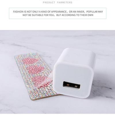 Diamond crystal charger data cable sticker